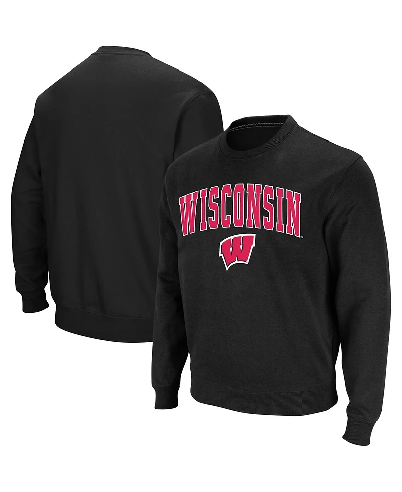 Colosseum Men's Wisconsin Badgers Arch & Logo Crew Neck Sweatshirt