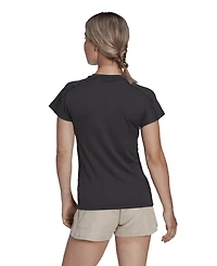 adidas Women's Training Moisture-Wicking Logo V-Neck T-shirt