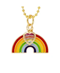 Shiny Rainbow Gold Necklace for Girls