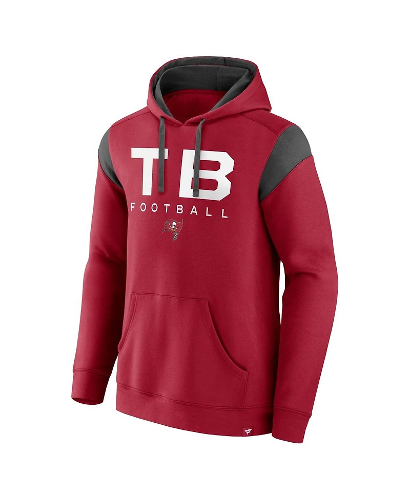 Men's Fanatics Red Tampa Bay Buccaneers Call The Shot Pullover Hoodie