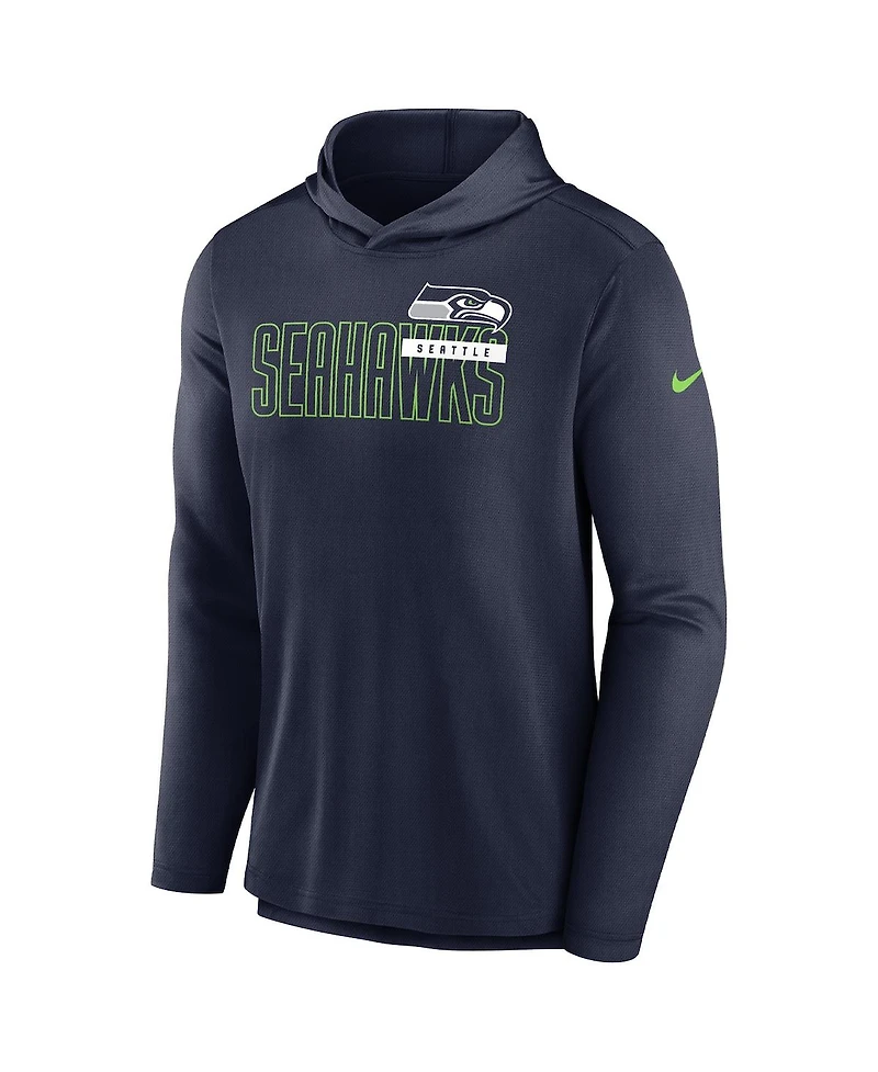 Men's Nike College Navy Seattle Seahawks Performance Team Pullover Hoodie