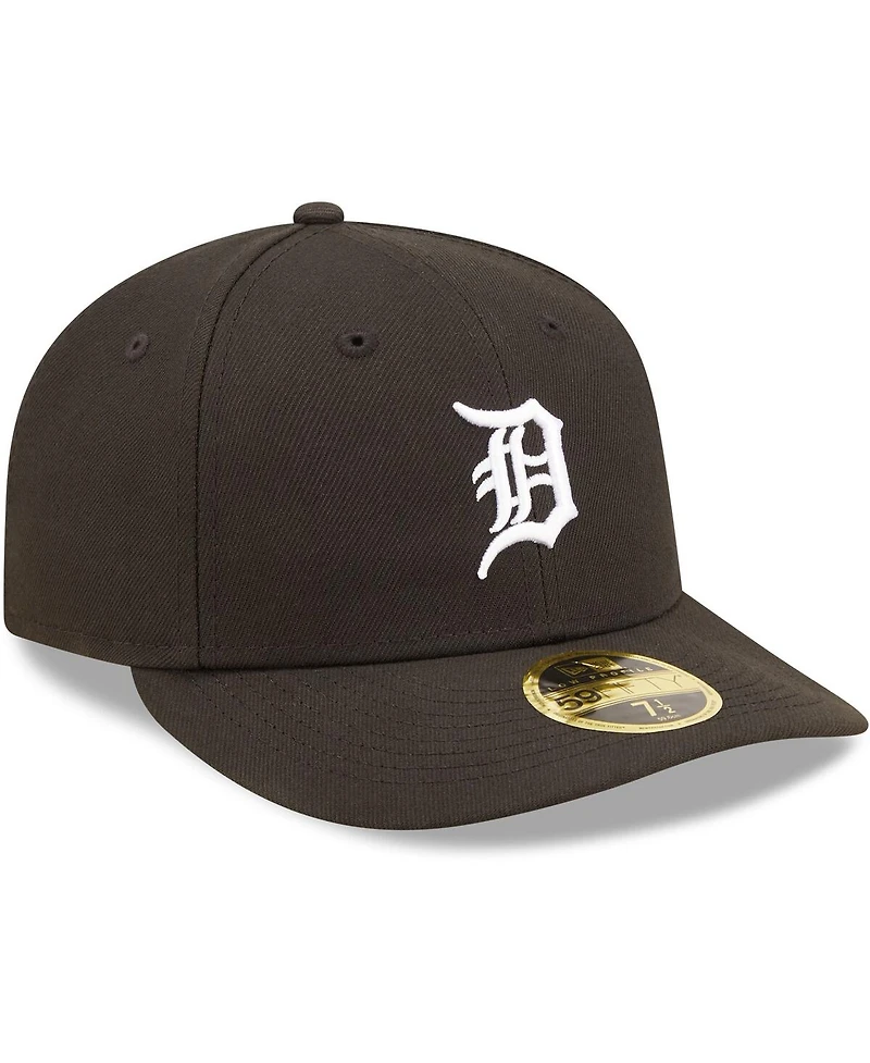 Men's New Era Detroit Tigers Black, White Low Profile 59FIFTY Fitted Hat