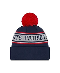 Men's New Era Navy New England Patriots Repeat Cuffed Knit Hat with Pom