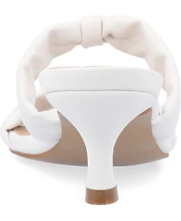 Journee Collection Women's Dyllan Double Strap Kitten Heel Dress Sandals