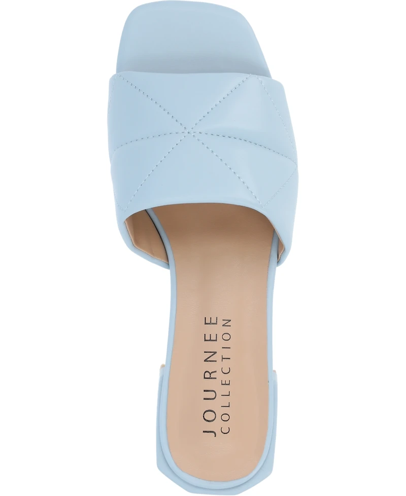 Journee Collection Women's Elidia Quilted Sandals