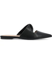Journee Collection Women's Enniss Twist Cutout Pointed Toe Mules