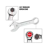 Powerbuilt 7 Piece Metric Stubby Combination Wrench Set