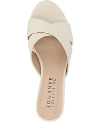Journee Collection Women's Berkly Slip-On Kitten Heel Sandals