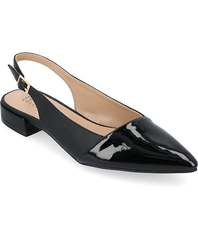 Journee Collection Women's Bertie Two Tone Slingback Flats