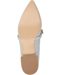 Journee Collection Women's Cait Bow Mary Jane Pointed Toe Flats