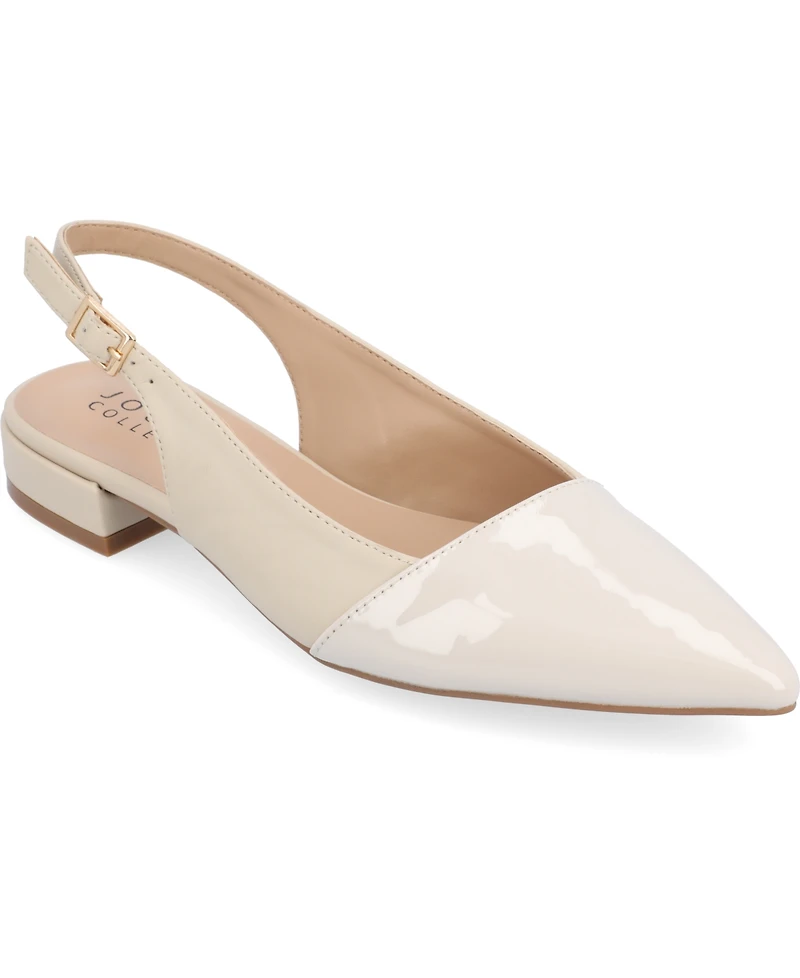 Journee Collection Women's Bertie Two Tone Slingback Flats