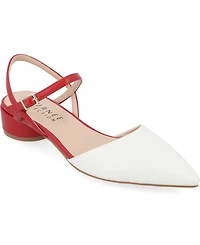 Journee Collection Women's Brynn Block Heel Pointed Toe Flats