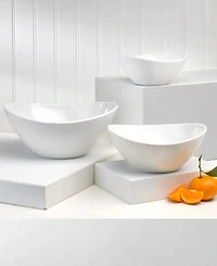 Euro Ceramica Highlands Nesting Serving Bowls, Set of 3
