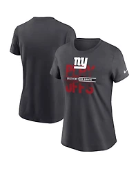 Women's Nike Anthracite New York Giants 2022 Nfl Playoffs T-shirt