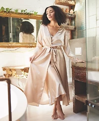 Flora by Nikrooz Stella Satin Venise Trim Robe