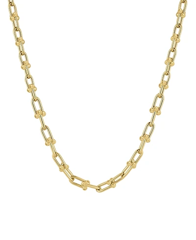 And Now This Fine Silver-Plated or 18K Gold-Plated Graduated Chain Link Necklace