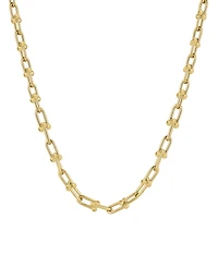 And Now This Fine Silver-Plated or 18K Gold-Plated Graduated Chain Link Necklace