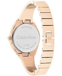 Calvin Klein Women's 2-Hand Carnation Gold-Tone Stainless Steel Bangle Bracelet Watch 30mm