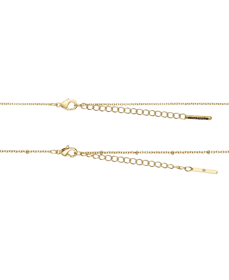 Unwritten 14K Gold Flash Plated Virgin Mary Layered Pendant Necklace