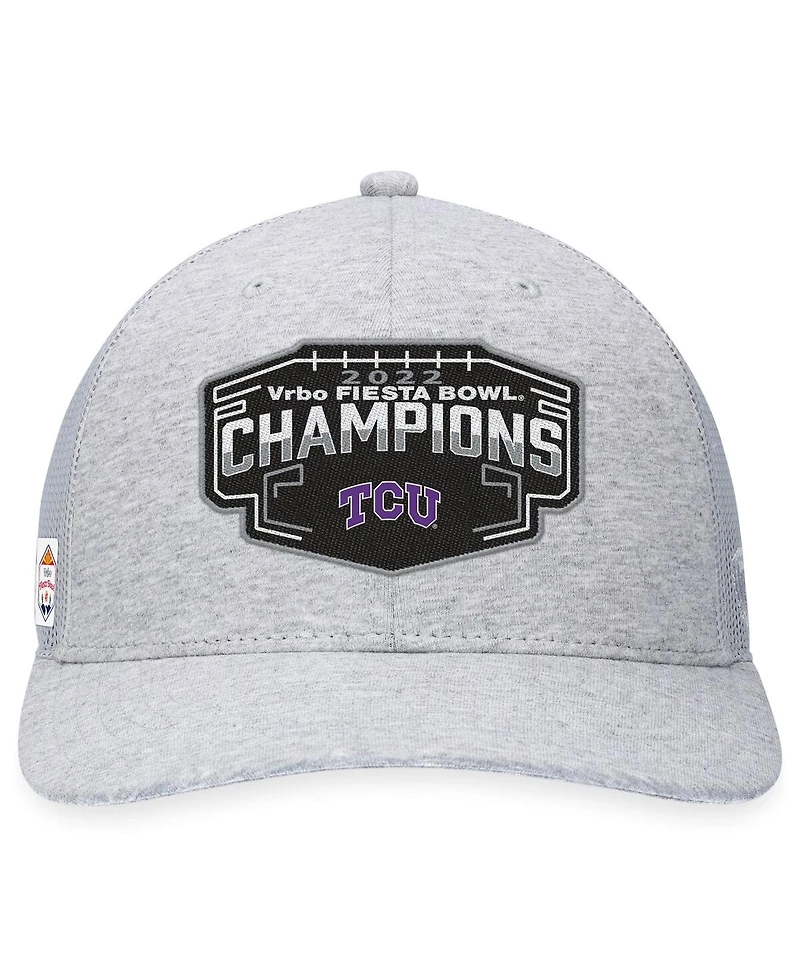 Men's Top of the World Heather Gray Tcu Horned Frogs College Football Playoff 2022 Fiesta Bowl Champions Adjustable Hat