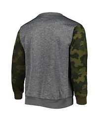 Men's Fanatics Heather Charcoal Brooklyn Nets Camo Stitched Sweatshirt