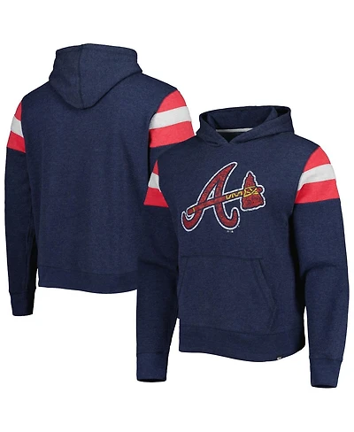 Men's '47 Brand Navy Atlanta Braves Premier Nico Pullover Hoodie