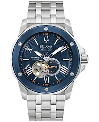 Bulova Men's Automatic Marine Star Stainless Steel Bracelet Watch 45mm