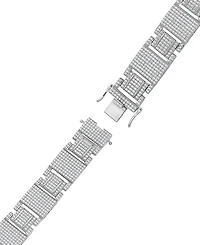 Men's Diamond Pave Square Link Bracelet (6-1/2 ct. t.w.) in 10k White Gold