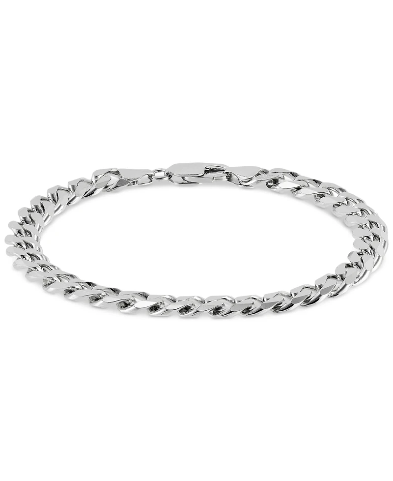 Men's Curb Chain Bracelet in Sterling Silver