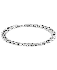 Men's Curb Chain Bracelet in Sterling Silver