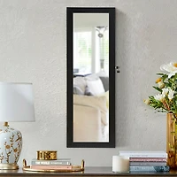 Costway Wall Door Mounted Mirror Jewelry Cabinet Organizer