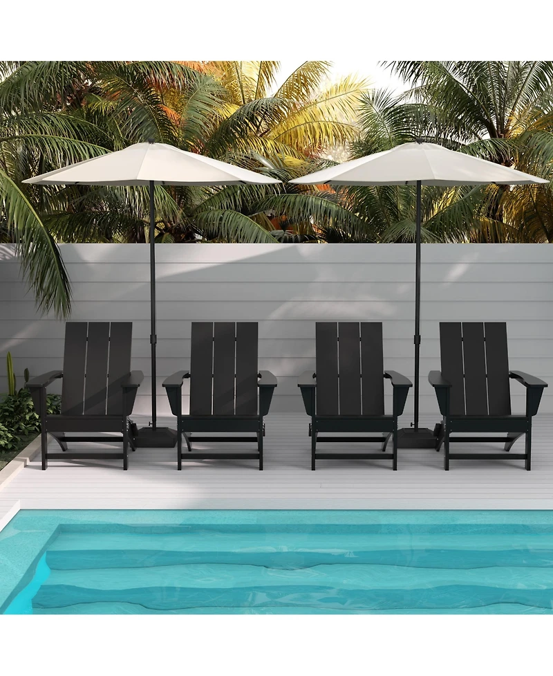 WestinTrends Modern Outdoor Folding Adirondack Chair (Set of 4)