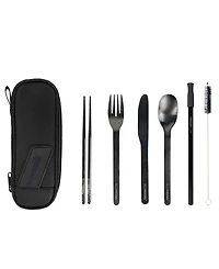 EcoVessel Stainless Steel Utensil 8 Piece Set with Travel Pouch
