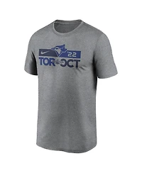 Men's Nike Heather Charcoal Toronto Blue Jays 2022 Postseason T-shirt