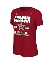 Women's Nike Red Georgia Bulldogs College Football Playoff 2022 National Champions Star Celebration T-shirt
