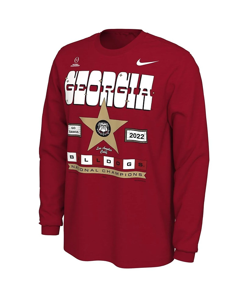 Men's Nike Red Georgia Bulldogs College Football Playoff 2022 National Champions Celebration Long Sleeve T-shirt