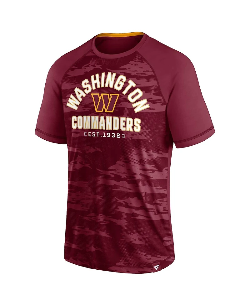 Men's Fanatics Burgundy Washington Commanders Hail Mary Raglan T-shirt