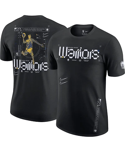Men's Nike Black Golden State Warriors Courtside Air Traffic Control Max90 T-shirt