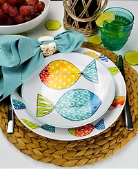 Euro Ceramica Fresh Catch 12 Pc. Dinnerware Set, Service for 4