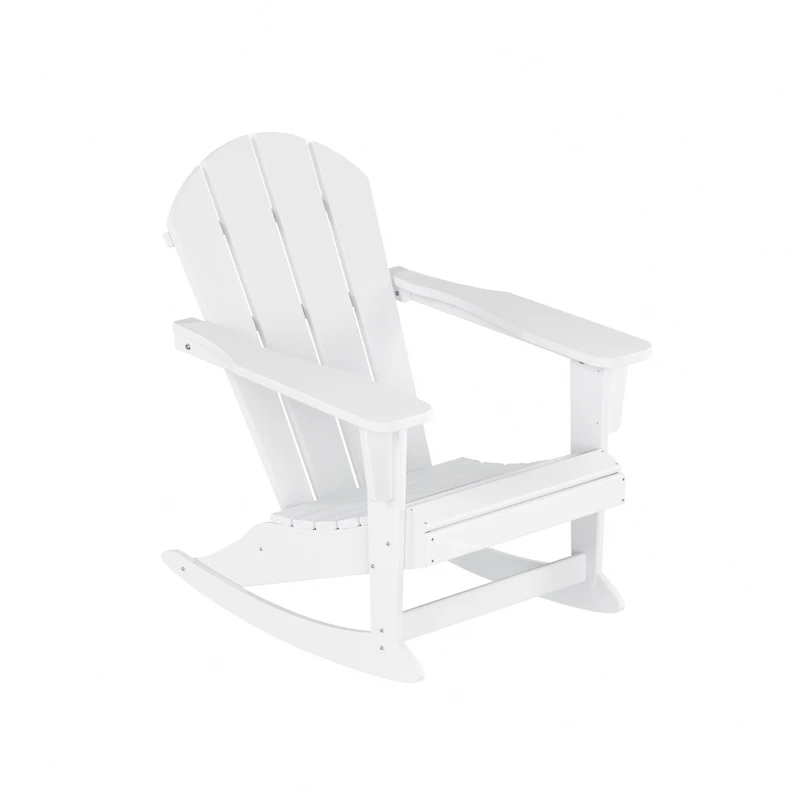 WestinTrends 2-Piece Set Outdoor Adirondack Rocking Chair with Side Table
