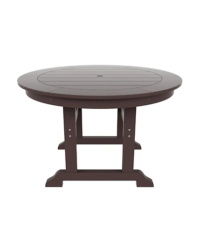 WestinTrends 47" Round Outdoor Patio Dining Table