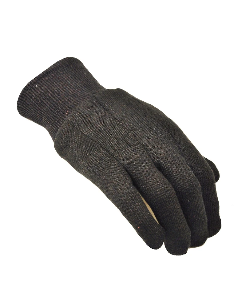 G & F Products Brown Jersey Work Gloves, 12 Pairs