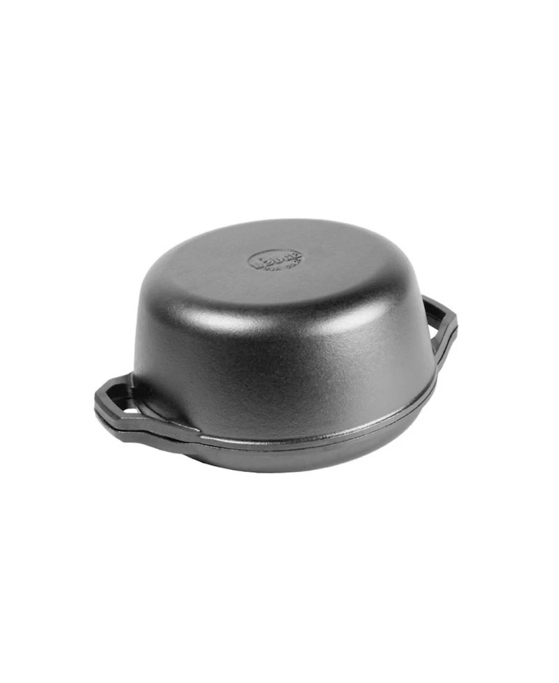 Lodge Cast Iron Chef Collection 6 Quart Chef Style Double Dutch Oven Cookware