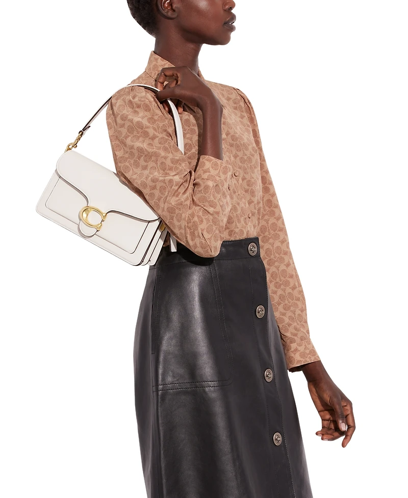 Coach Tabby Medium Polished Pebble Leather Shoulder Bag 26