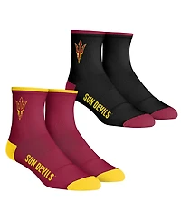 Youth Boys and Girls Rock 'Em Socks Arizona State Sun Devils Core Team 2-Pack Quarter Length Sock Set