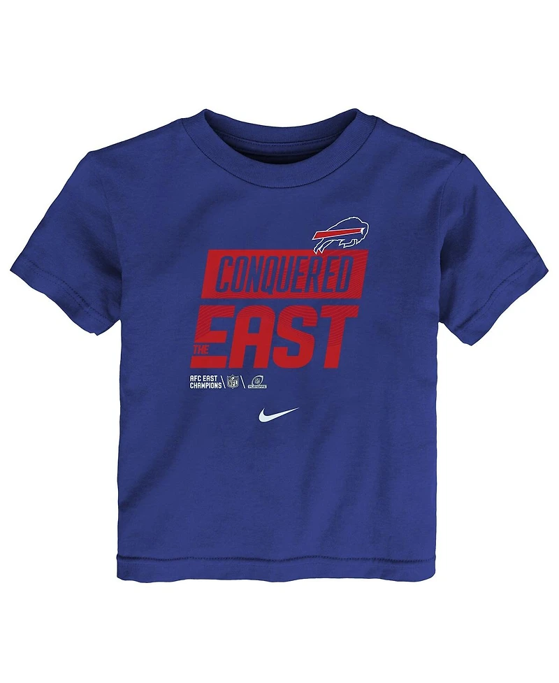 Toddler Boys and Girls Nike Royal Buffalo Bills 2022 Afc East Division Champions Locker Room Trophy Collection T-shirt