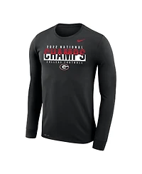 Men's Nike Black Georgia Bulldogs College Football Playoff 2022 National Champions Legend Performance Long Sleeve T-shirt