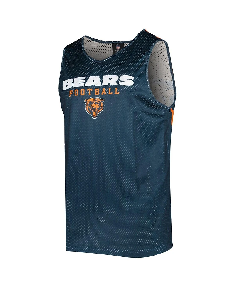 Men's Foco Navy Chicago Bears Colorblock Mesh V-Neck and Shorts Set