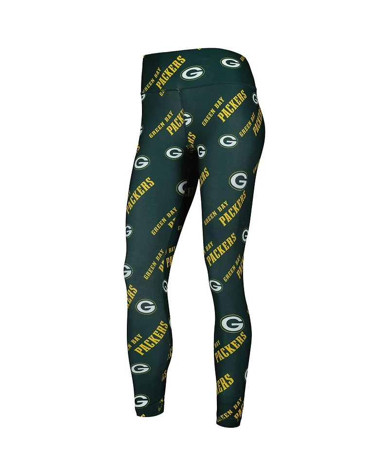 Women's Concepts Sport Green Bay Packers Breakthrough Allover Print Leggings
