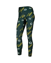 Women's Concepts Sport Green Bay Packers Breakthrough Allover Print Leggings